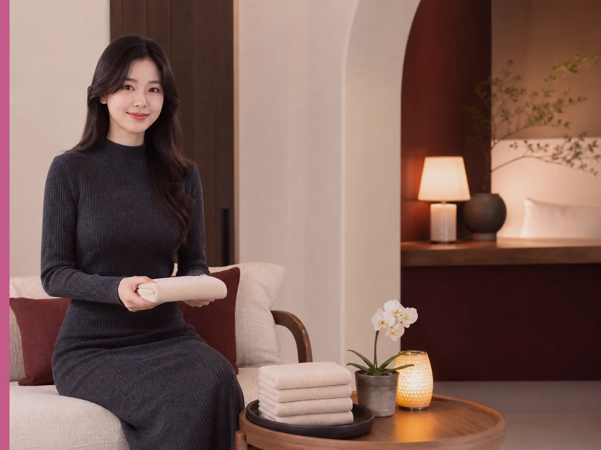 구로구 방문 케어 이용 정보를 안내하는 따뜻한 실내 편집 이미지